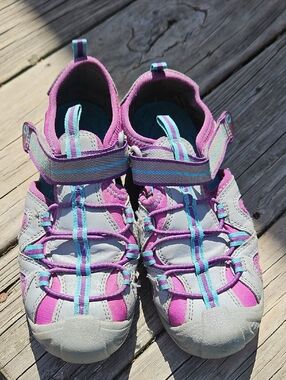 Merrell Kids Sport Sandals in Purple and Teal